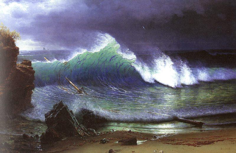Albert Bierstadt The Shore of the Turquoise Sea oil painting image
